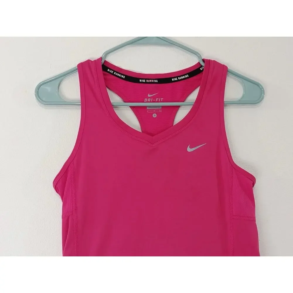 Nike Dri-Fit Women's Running Tank Top Bright Pink Size Small
